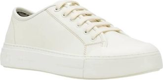 Ferragamo Mens Gancio Low Top Sneakers In White