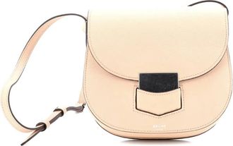 Celine Trotteur kleine leren crossbodytas - Beige