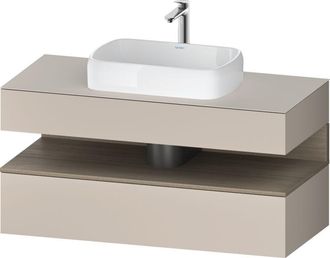 Duravit Duravit - Qatego Consola Mueble Bajo Lavabo, 1 Extra&iacute;ble, 1 Caj&oacute;n