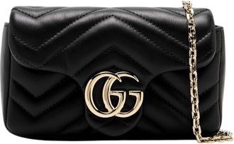 Gucci Black GG Marmont Mini Shoulder Bag