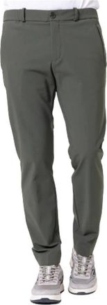 Roberto Ricci Design Donkergroene technische chino broek - Heren - Slim Fit Broeken - Groen - XS - Broeken