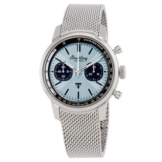 Breitling Pre-owned Breitling Top Time Chronograph Automatic Chronometer Blue Dial Mens Watch AB01764A1C1A1