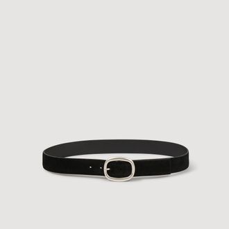 Sandro Wide leather belt