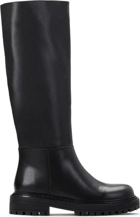 Kazar Dames zwarte hoge laarzen - Dames - Hoge Laarzen - Zwart - 37 EU - Leer - Schoenen
