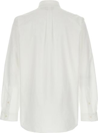 Polo Ralph Lauren Mens Custom Fit White Shirt With Pony Embroidery Cotton