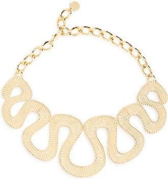 Carolina Herrera Geometric Collar Necklace in Gold at Nordstrom