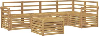 vidaXL Conjunto De Sof&aacute;s De Exterior 6 Uds. Blanco Vidaxl