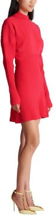 Balmain Flared knit short dress in Pink at Nordstrom, Size 40 Eu