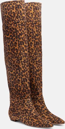 Gianvito Rossi Stivali in suede con stampa