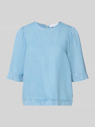 Rich & Royal Regular Fit Bluse in Denim-Optik in Hellblau, Gr&ouml;&szlig;e 38