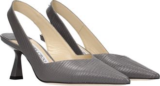 Jimmy Choo London Leather Slingback Pump - Gray