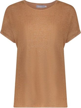 Geisha T-shirt met Lurex - Dames - Tops - Bruin - Maat: S Viscose