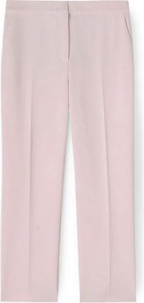 Motivi Regular broek met gestreken vouw - Dames - Straight fit broeken - Roze - 2XS - Leer - Broeken