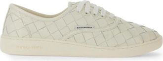 Bottega Veneta Leren Sneakers met Intrecciato Detail - Heren - Sneakers - Wit - 39 EU - Leer - Schoenen