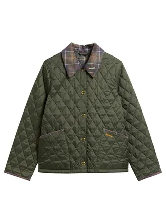 Barbour Tartan Crop Liddesdale Quilted Jacket Lqu1934