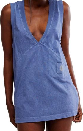 Free People Velocity Tank Top In Blue Indigo