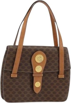 Celine Pre-owned Shoulder Bags, female, Brown, Size: ONE SIZE Pre-owned Canvas Shoulder Bag Vintage