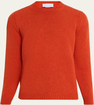 Anderson & Sheppard Mens Plain Knit Cashmere Crewneck Sweater