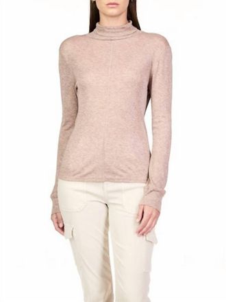 Sanctuary Exposed Seams Mock Neck Top In Heather Feather