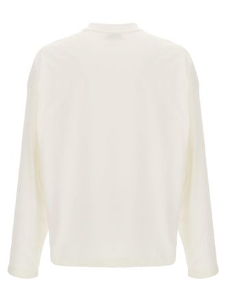 Jil Sander Long-Sleeved Logo T-Shirt - Cream