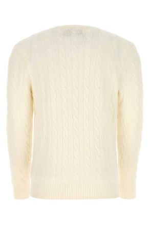 Polo Ralph Lauren Mens Ivory Wool Blend Sweater 010 Exterior:: Cashmere Maglieria