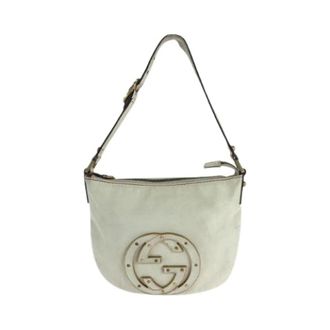 Gucci Pre-owned Shoulder Bags, female, White, Size: ONE SIZE Pre-owned Soho Interlocking Leather Shoulder Bag