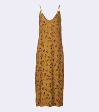 Dries Van Noten Floral jacquard satin slip dress