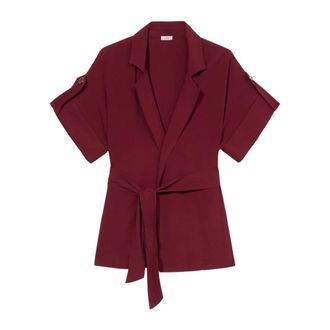 Oltre Kimono Blouse met Riem - Dames - Kimonos - Rood - L - Overhemden
