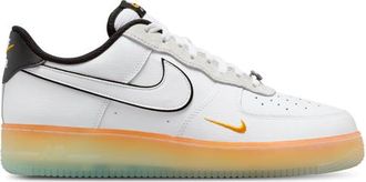 Nike Mens Air Force 1 07 - Shoes Black/White/Orange Peel Size 10.0