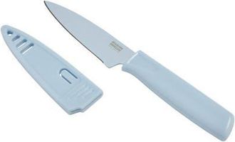 Kuhn Rikon Colori Non-Stick Straight Paring Knife with Safety Sheath, 4 inch in Light Blue at Nordstrom