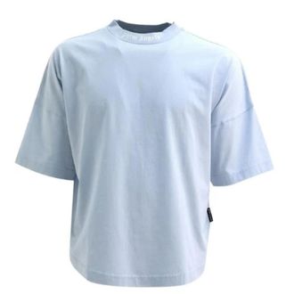 Palm Angels T-Shirts, male, Blue, Size: L T-Shirt
