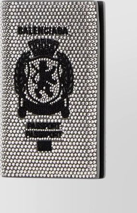 Balenciaga leather passport holder embellished design