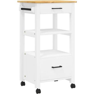 vidaXL Vidaxl - Carrito De Cocina Monza Madera Maciza De Pino 48x40x90 Cm