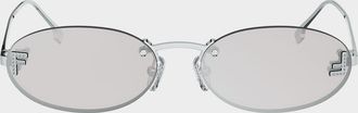 Fendi First Crystal 54mm Oval Sunglasses