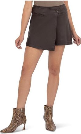 Kut from the Kloth Carlie -wrap Skort Womens Skirt Chocolate : 16, Lycra/Polyester