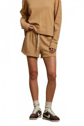 perfectwhitetee Layla French Terry Sweat Shorts In Suede