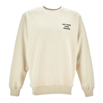 Dr&ocirc;le de Monsieur Hoodies & sweatvesten, Heren, Beige, S, Katoen, Le Sweatshirt Slogan