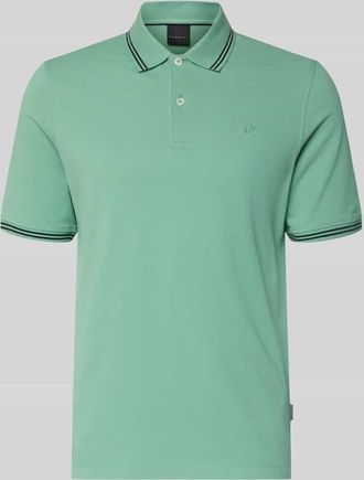 Bugatti Regular Fit Poloshirt mit Logo-Stitching in Mint, Gr&ouml;&szlig;e XXXL