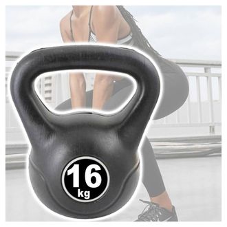 Trade Shop Trade Shop - Manubrio Kettlebell Da 16 Kg Peso Con Maniglia Ginnastica Fitness Ergonomico