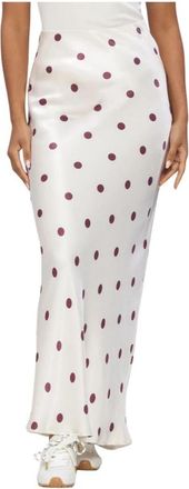 Modstr&ouml;m Vanjamd Print Skirt - Dames - Maxi Rokken - Wit - S - Rokken