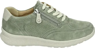 Hartjes Sportieve Lage Groene Sneakers - Dames - Sneakers - Groen - 41 EU - Leer - Schoenen