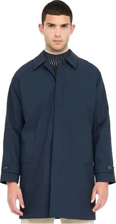 Liu Jo Tech Trenchcoat - Heren - Mantel - Blauw - 2XL - Polyester - Jassen