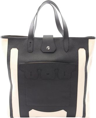 Herm&egrave;s Pre-owned Hermes Toile and Epsome Monsieur B Cutting Tote Ladies TC4M0BIZHHJH4TQL