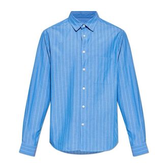 Sams&oslash;e & Sams&oslash;e Saryan J Shirt - Heren - Casual Overhemden - Blauw - S - Overhemden