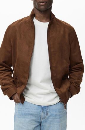 Mango Faux Suede Jacket in Cognac at Nordstrom, Size Medium