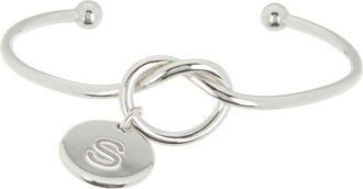 Meshmerise Love Knot Initial Bracelet in White-S at Nordstrom Rack