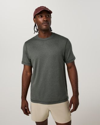 Vuori Clothing Short Sleeve Ponto Performance T-Shirt | Army Heather | Medium