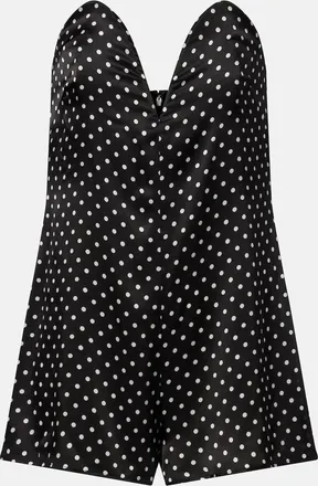 Jean Paul Gaultier Polka-dot silk romper