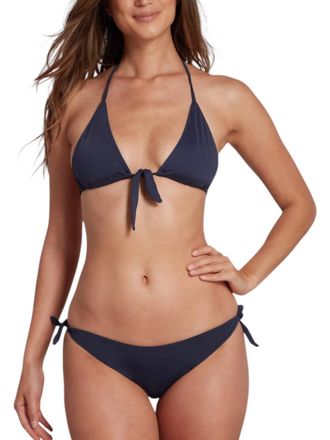 Sauipe Swimwear Fanny Tie Side Bikini Bottom In Navy
