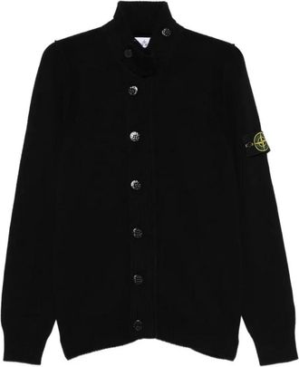 Stone Island Maglia - Heren - Vesten - Zwart - M - Wol - Truien & Vesten